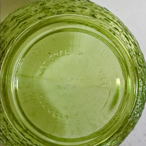 Mid Century Avocado Green Stippled Vase Rose Bowl - Picture 11 of 15